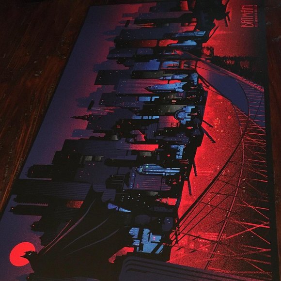 Batman poster limited ed. "Gotham" foil screen print | 36 x 18 - Picture 8 of 12